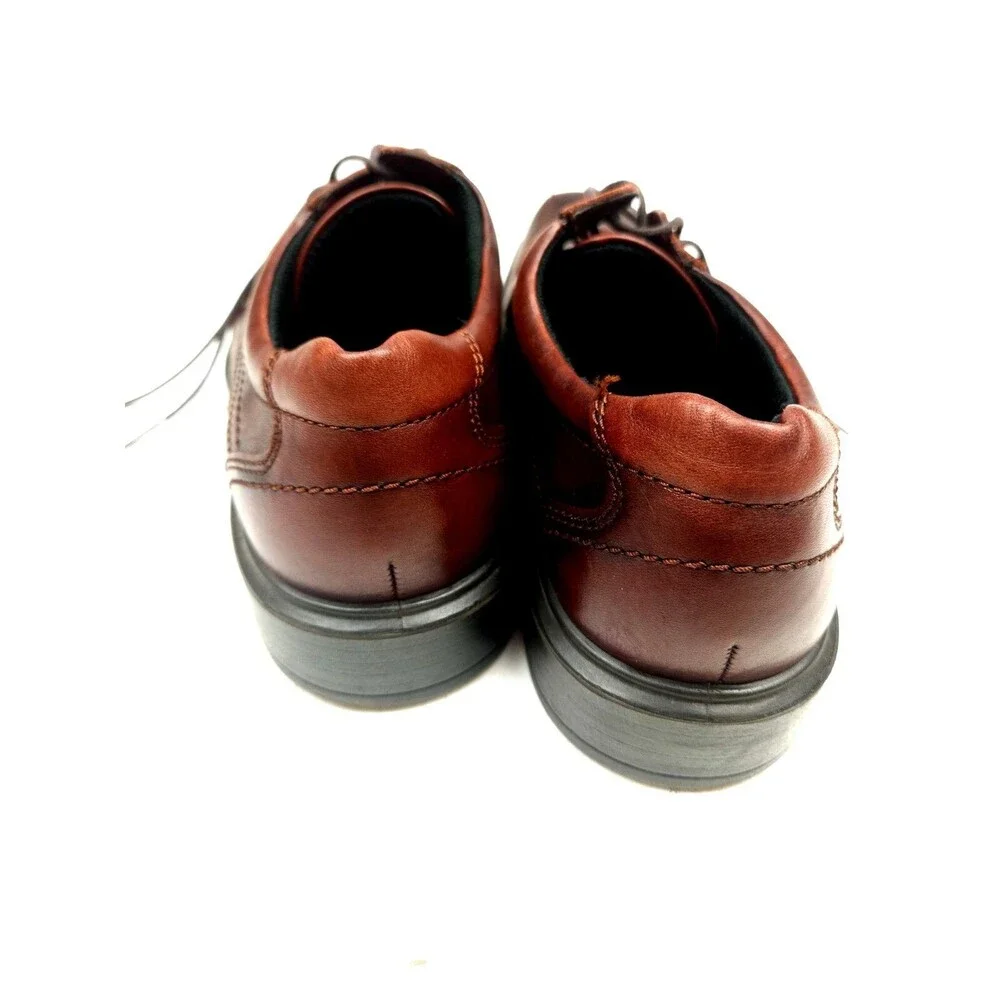 ECCO Mens Helsinki Bicycle Toe Tie Cocoa Brown Leather Oxfords Eur 44 US 10-10.5